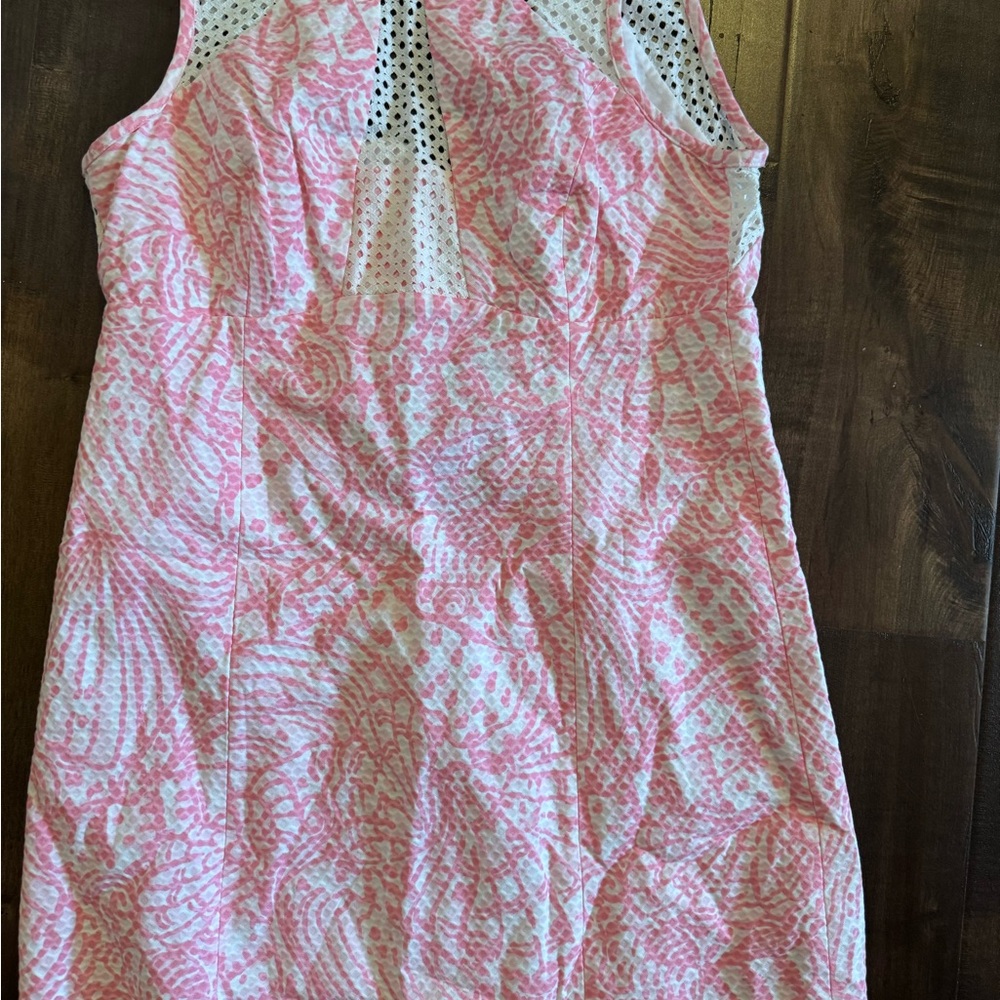 Pink and White Sleeveless Dress